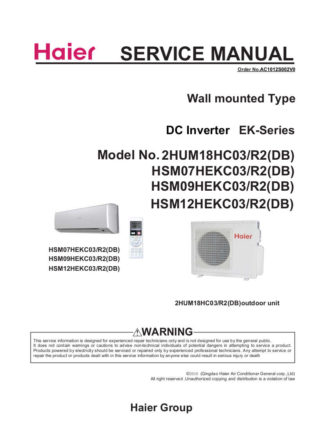 Haier Air Conditioner Service Manual 32