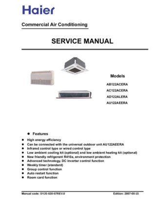Haier Air Conditioner Service Manual 36