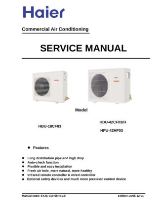 Haier Air Conditioner Service Manual 37