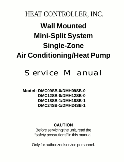 Heat Controller Air Conditioner Service Manual 01