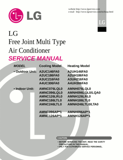 LG Air Conditioner Service Manual 01