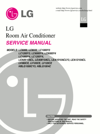LG Air Conditioner Service Manual 05