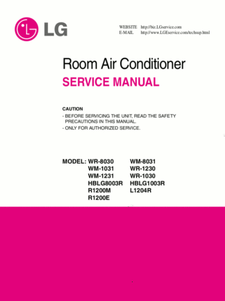 LG Air Conditioner Service Manual 07