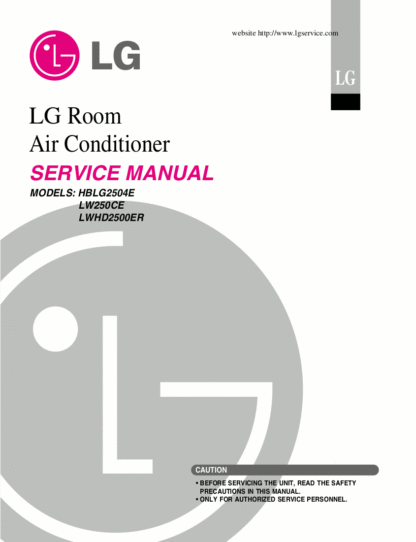 LG Air Conditioner Service Manual 13