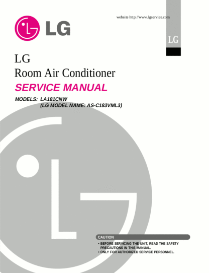 LG Air Conditioner Service Manual 20
