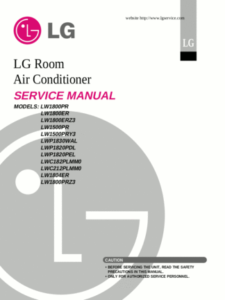 LG Air Conditioner Service Manual 30