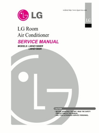 LG Air Conditioner Service Manual 38