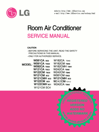 LG Air Conditioner Service Manual 42