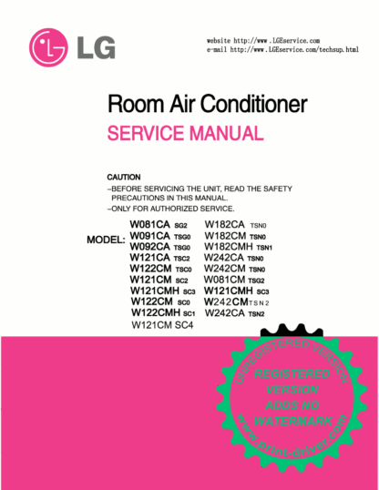 LG Air Conditioner Service Manual 42