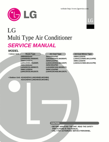 LG Air Conditioner Service Manual 53