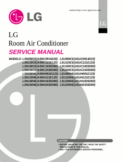 LG Air Conditioner Service Manual 54