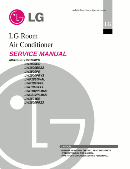 LG Air Conditioner Service Manual 68