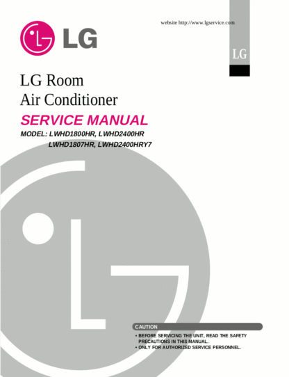 LG Air Conditioner Service Manual 73