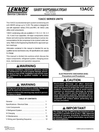 Lennox Air Conditioner Service Manual 04