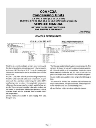 Lennox Air Conditioner Service Manual 08