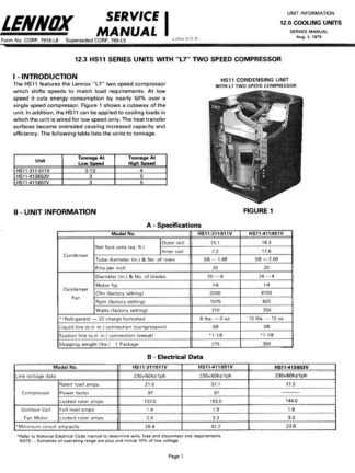 Lennox Air Conditioner Service Manual 10