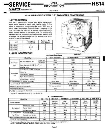 Lennox Air Conditioner Service Manual 13