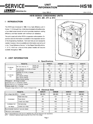 Lennox Air Conditioner Service Manual 17