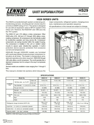 Lennox Air Conditioner Service Manual 25