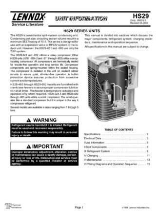 Lennox Air Conditioner Service Manual 26