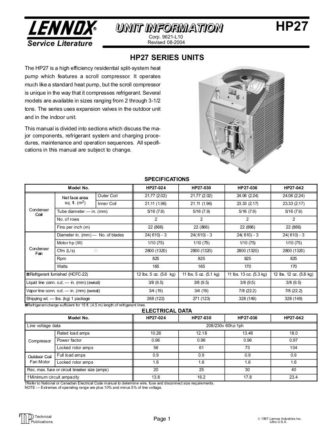 Lennox Air Conditioner Service Manual 34