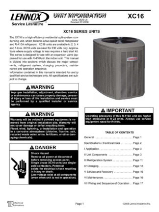 Lennox Air Conditioner Service Manual 39