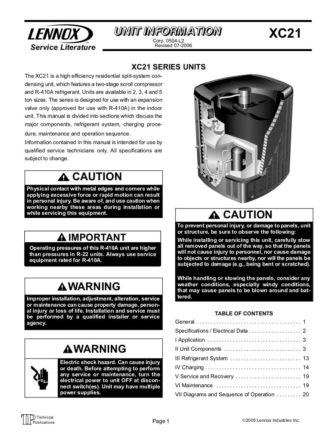 Lennox Air Conditioner Service Manual 40