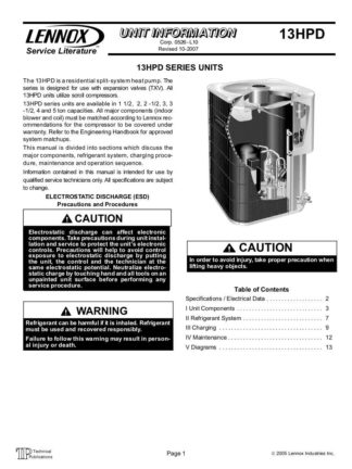 Lennox Air Conditioner Service Manual 41