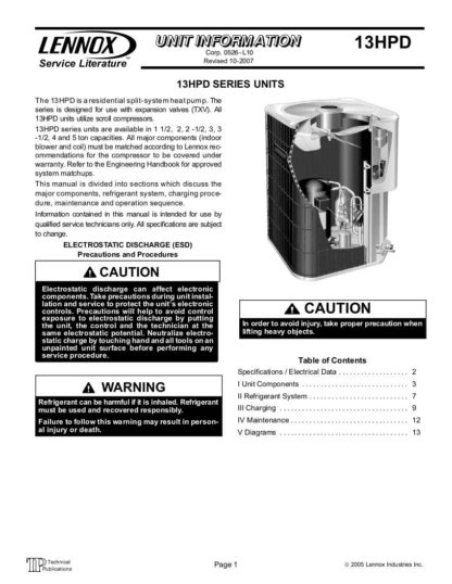 Lennox Air Conditioner Service Manual 41