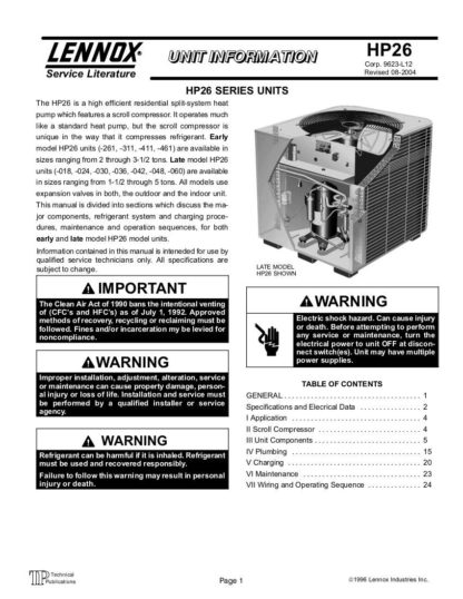 Lennox Air Conditioner Service Manual 47