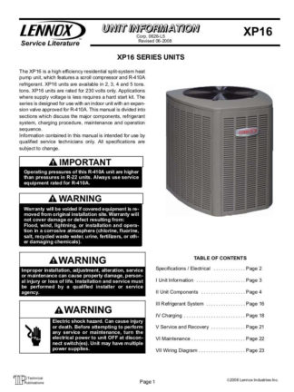 Lennox Air Conditioner Service Manual 51