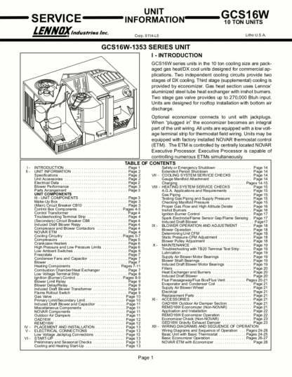 Lennox Air Conditioner Service Manual 53