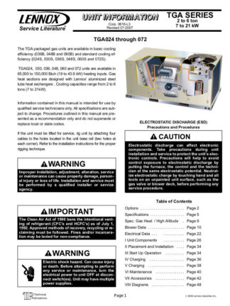Lennox Air Conditioner Service Manual 56