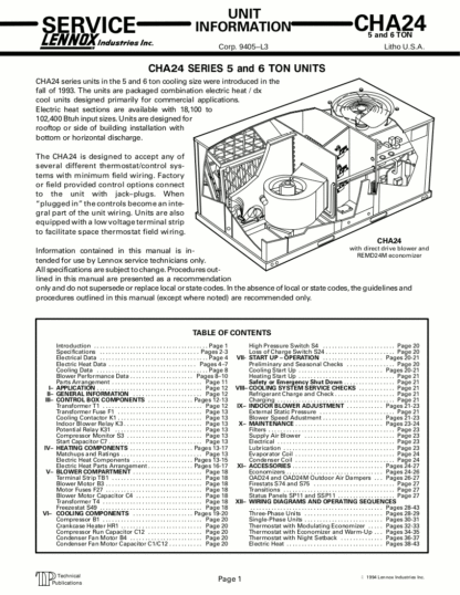 Lennox Air Conditioner Service Manual 58