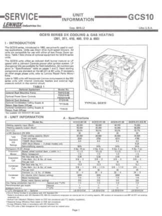 Lennox Air Conditioner Service Manual 59