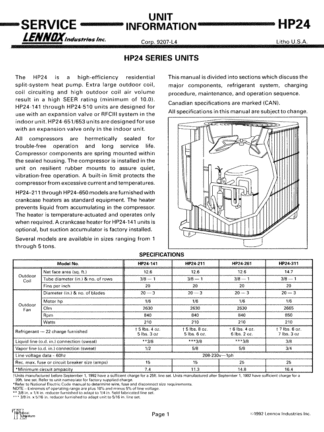 Lennox Air Conditioner Service Manual 65