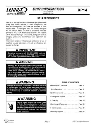 Lennox Air Conditioner Service Manual 68