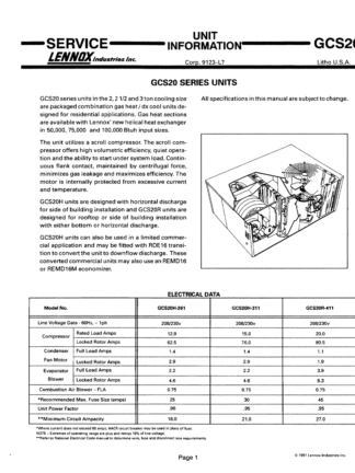 Lennox Air Conditioner Service Manual 71