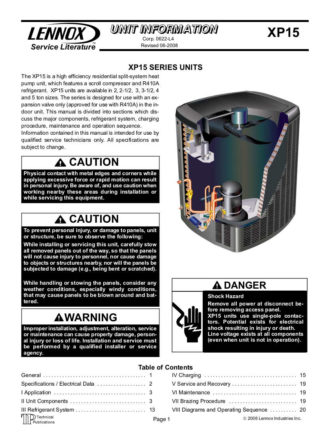 Lennox Air Conditioner Service Manual 91
