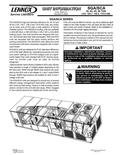 Lennox Air Conditioner Service Manual 95