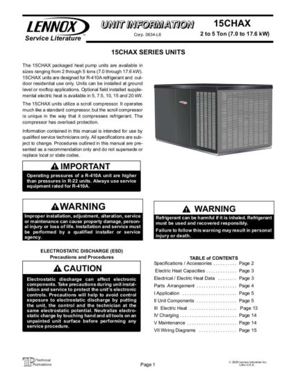 Lennox Air Conditioner Service Manual 96
