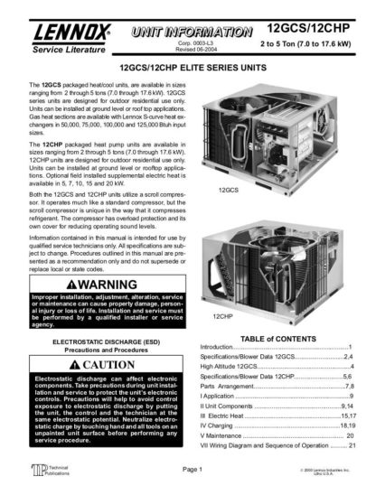 Lennox Air Conditioner Service Manual 99