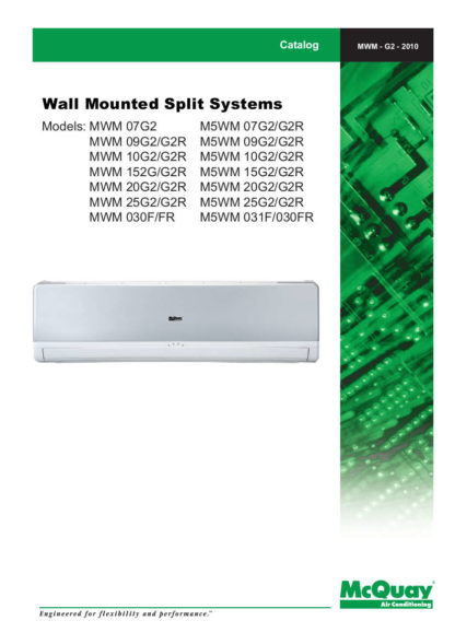 McQuay Air Conditioner Service Manual 01