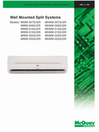 McQuay Air Conditioner Service Manual 02