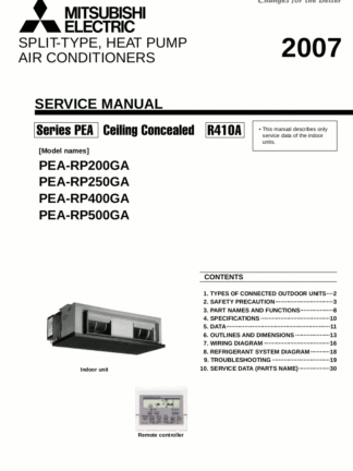 Mitsubishi Air Conditioner Service Manual 01