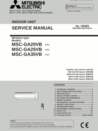 Mitsubishi Air Conditioner Service Manual 04