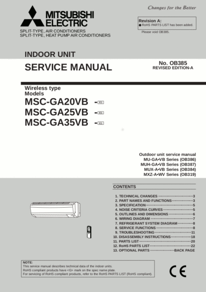 Mitsubishi Air Conditioner Service Manual 04