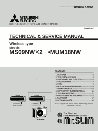 Mitsubishi Air Conditioner Service Manual 06