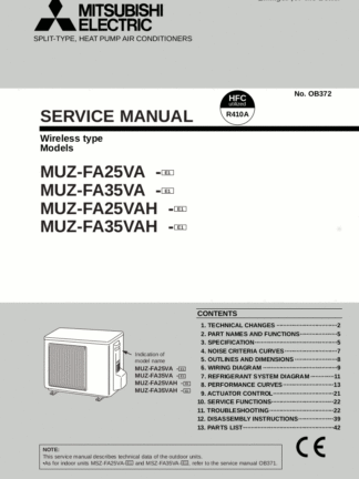 Mitsubishi Air Conditioner Service Manual 07