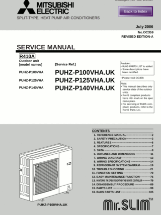 Mitsubishi Air Conditioner Service Manual 103